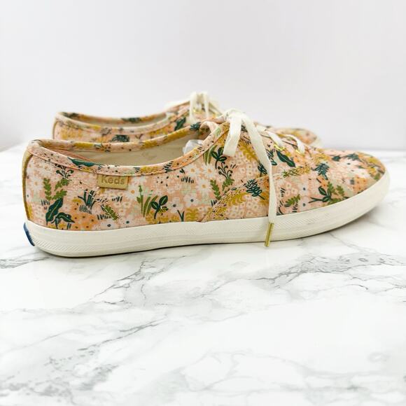 Keds x Rifle Paper Co.‎ Meadow Blush Pink Orange Floral Sneakers Size 7 - Picture 4 of 7